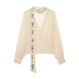 Explosion ZR Women's Temperament With Scarve Short Knit Coat