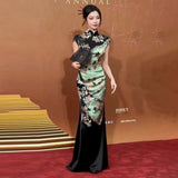 Fashion 2025 Summer New Women's Clothing Yi Mengling The Same New Chinese Improved Version Of The Cheongsam Dress