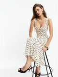 2025 Summer New Women's Wave Point Slings Back Wave Point Commuter Style Dress