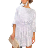 2025 Festival Party Shiny Crystal Beads Dress Dress Dress Burst