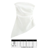 Women's Clothing 2025 Spring New New Fashion Folding Decoration Asymmetrical With Pad Shoulder Dress Woman