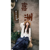 Casual Holiday Style Fashion Set Sun Protection Cover Shirt Women's Niche Print Skirt