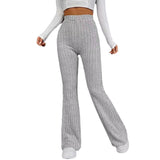 2025 New Wish Autumn And Winter Fashion Casual Pure Color Micro-Slung High-Rise Trousers Slimming Trousers Women