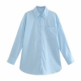 2025 Street Fashion 14 Color Urban Women With Pocket Shirt Casual Autumn Shirt