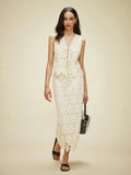 2025 New Women's Spring Summer French Sleeveless Chiffon Vest Temperament Vest Dress Suit