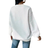 New Wish Autumn And Winter Burst Round Neck Solid Color Fashion Long-Sleeved Lady's Clothing