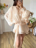 French Pure-Want Wind To Close The Waist Irregular Hem Dress Women 2025 Spring New Temperament High-End Folding Skirt Skirt