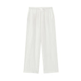 Titian Seven-Sleeve V-Neck Loose Shirt Tight Waist Broad Leg Trousers Casual Suit Woman 2025 Spring And Summer