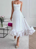 GY24041 Fashion Sling Belt Three-Dimensional Flower A Skirt Hot New Products