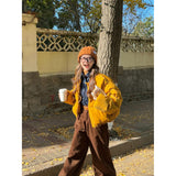 Gentle Suit Wearing Cotton Women's 2025 Early Winter New Loose Thin Cotton Coat Retro Brown Slacks