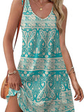 2025 Summer Beach Loose V-Neck Sleeveless Pocket Dress Vestȹ