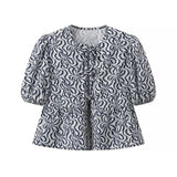 Spring 2025 New Women's Leopard Print Short-Sleeved Shirt