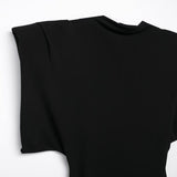New Winter Women's Temperament Thin With Cushioned Shoulder Knit Dress