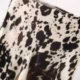 2025 New Women's Animal Pattern Printing Silk Hystery Feeling Flute Half Skirt 4548