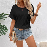 New Wisht-Shirt Casual Women's Round-Neck Short-Sleeved Top