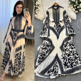 Miyake Folded Dress Women 2025 Spring Dress High Fashion High Fashion High-Grade High-Rise Thin Print Embossed Skirt