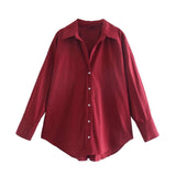 2025 Street Fashion New Women's Clothing City Autumn Multi-Color V-Neck Casual Shirt
