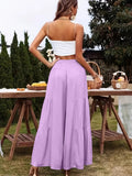 2025 Summer Leisure Wide-Legged Cotton Pop High-Waisted Loose Trousers Women's Trousers