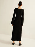 New Women's Fashion Fashion Style Commuting Style V-Neck Knitted Dress For Autumn/Winter 2025