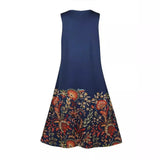 Wish Sleeveless Dress Female Positioning Print Dress Bohemian Retro Long Dress
