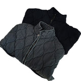 New Solid Color Collar Zipper Large Pocket With Long-Sleeved Cotton Coat Water-Washed Cotton Clothes