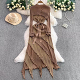 The Ancient English Wind Brae Vest Woman Summer Lace Hook Flower Tied With Fish Bone Gird Waist Small Man Is Beautiful