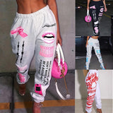Autumn And Winter Explosion Of Women's Clothing 2025 New Printing Fashion Loose Waist Sports Leisure Harun Pants Women