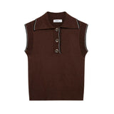 Women's Clothing 2025 Spring New Street Fashion Personality Set Knitted Vest Vest
