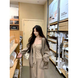 Korean Version Of The Gentle Wind Set Of Shirts And Bows Knitted Shirt Straight Slacks Three Sets Of Women