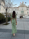 2025 Summer New Women's Temperament Commuting Print Long Dress Loose Apparent Thin Dress