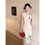 New Chinese-Style Cheongsam Dress Women's Summer New National Style Design Temperament Long Dress