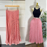 Classic Fashion Folding Wave Half-Dress French Sweet High-Waisted A-Shaped Skirt Mid-Long Folds Skirt