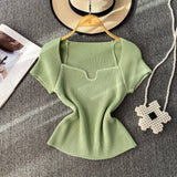 Summer Babes Style Short-Sleeved Design Sense Of Small Side Collar Machine Collar Collar Collar Collar Collar Collar Collar Collar Collar Collar Collar Collar Collar Collar Collar Collar Collar Collar Collar Collar Collar Collar Collar Collar
