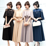 Black Evening Dress Woman 2025 New Winter Banquet Elegant Temperament Famous Slim Dress Mid-Long Evening Dress