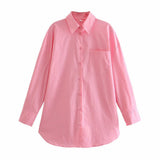 2025 Street Fashion 14 Color Urban Women With Pocket Shirt Casual Autumn Shirt