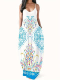 Wish New Summer Cool Sling Dress Print Temperament Street Large-Size Dress Woman