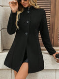 Fashion Autumn And Winter Lady Elegant Small Collar Button A Pendant Long-Sleeved Jacket Jacket