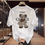 Trending High-Quality Men's New Cotton T-Shirt Short-Sleeved Simple Design Design Print Round Collar Fashion Top