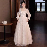 2025 New Temperament Long-Term Cash Waist Fishtail Skirt Wedding Dress Elegant Gold Squine Mother Dress