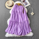 White Half-Dress Women's Dress 2025 Summer Small In The Long Leisure High-Rise Display Thin Pendulum Ponve Egg