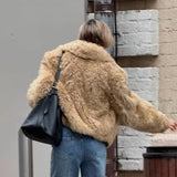 Women's 2025 New Explosive ZA Fur Curly Jacket Jacket