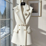 Spring And Autumn New Vest Small Suit Jacket Short Elegant Temperament Casual Slim Slimming