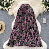 Chiffon Half-Dress Dress Woman Autumn 2025 New Shade Across The Flowing Large Umbrella Skirt Folded Flower A Word Half Skirt