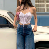 2025 Summer Fashion Trend Women's New Slings A Word Shoulder-To-Shoulder Repair Body Strap Inside A Small Vest