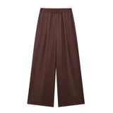 2025 Summer New Women's Casual V-Neck Bow Tie And Suit Top Straight Trousers Set