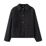 Spring 2025 New Women's Casual Heart-Shaped Buckle Cotton Jacket Jacket