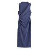 Flavored Midi Dress 2025 Spring/Summer Banquet Sleeveless Dresses In The Long Dress