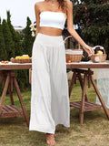 2025 Summer Leisure Wide-Legged Cotton Pop High-Waisted Loose Trousers Women's Trousers