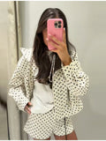 2025 Summer Summer Women's Fashion Casual Wave Dot Set