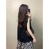 Summer Dopamine Sleeveless Top Women Summer New Set Of High-Waisted Hanging Feeling Relaxed A Word Broken Flower Long Skirt